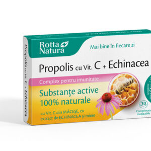 Propolis + Vitamina C Naturala cu Extract de Echinacea 30cpr